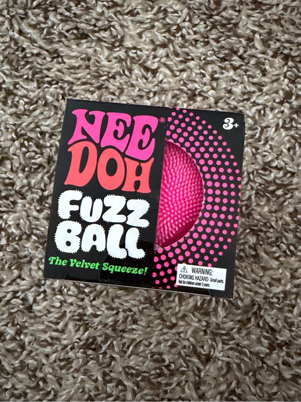 NeeDoh Fuzz Ball the velvet squeeze- Pink